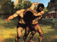 Gustave Courbet, les lutteurs